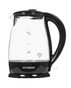 Купить Чайник электрический HYUNDAI HYK-G2011 1.7 л черный, прозрачный  в E-mobi