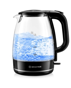 Купить Чайник электрический Brayer BR1030 1.7 л черный, прозрачный в E-mobi