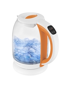 Купить Чайник электрический Kitfort КТ-6140-4 1.7 л прозрачный, оранжевый, белый в E-mobi