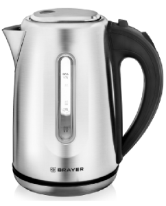 Купить Чайник электрический Brayer BR1014 1.7 л черный, серебристый  в E-mobi