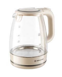 Купить Чайник электрический Brayer BR1067 прозрачный, бежевый в E-mobi