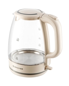 Купить Чайник электрический Brayer BR1067 прозрачный, бежевый  в E-mobi