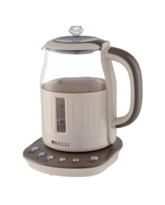 Купить Чайник электрический KELLI KL-1373 1.7 л бежевый, коричневый в E-mobi