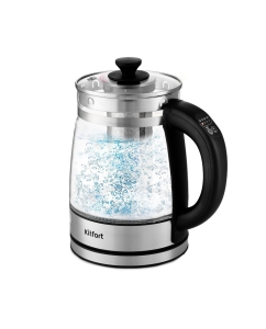 Купить Чайник электрический Kitfort KT-6119 1.7 л серебристый, прозрачный в E-mobi