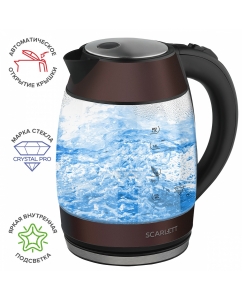 Купить Чайник электрический Scarlett SC-EK27G100 1.7 л коричневый в E-mobi