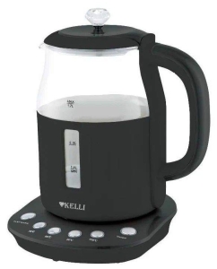 Купить Чайник электрический KELLI KL-1373 1.7 л черный, прозрачный в E-mobi
