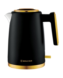 Купить Чайник электрический Brayer BR1017 1.7 л черный, золотистый в E-mobi