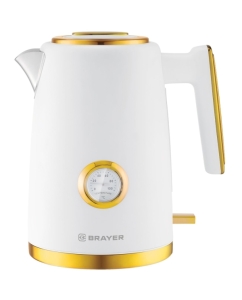 Купить Чайник электрический Brayer BR1018 1.7 л белый, золотистый в E-mobi