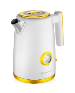 Купить Чайник электрический Brayer BR1018 1.7 л белый, золотистый  в E-mobi