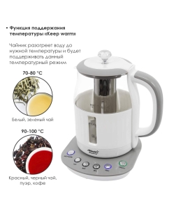 Купить Чайник электрический Atlanta ATH-2534 1.5 л серый  в E-mobi