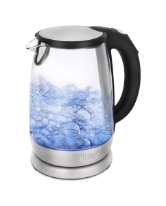 Купить Чайник электрический KITFORT КТ-628 1.7 л серебристый, прозрачный в E-mobi