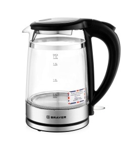 Купить Чайник электрический Brayer BR1062 1.7 л серебристый, черный  в E-mobi
