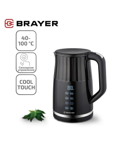 Купить Чайник электрический Brayer BR1036 1.7 л черный в E-mobi