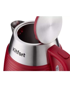 Купить Чайник электрический Kitfort KT-695-2 1.7 л красный, серебристый  в E-mobi