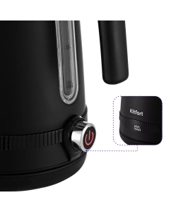 Купить Чайник электрический Kitfort KT-6121-1 1.7 л черный  в E-mobi