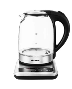 Купить Чайник электрический KITFORT КТ-657 1.7 л серебристый, прозрачный  в E-mobi