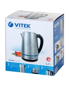 Купить Чайник электрический VITEK VT-7096 1.7 л серебристый  в E-mobi