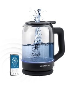 Купить Чайник электрический Polaris PWK 1712CGLD 1.5 л прозрачный, черный в E-mobi