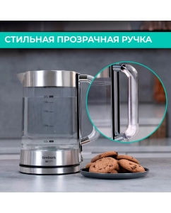 Купить Чайник электрический Timberk T-EK27G04 2 л прозрачный, серебристый  в E-mobi
