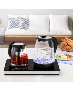 Купить Чайник электрический Kitfort КТ-6181 2 л черный, прозрачный  в E-mobi