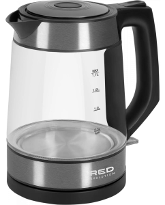 Купить Чайник электрический RED RK-G20 1.7 л прозрачный, серебристый  в E-mobi