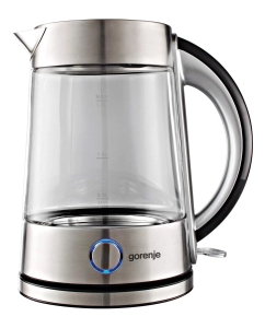 Купить Чайник электрический Gorenje K17G 1.7 л серебристый, прозрачный в E-mobi