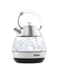 Купить Чайник электрический Kitfort KT-678 1.7 л серебристый, прозрачный в E-mobi