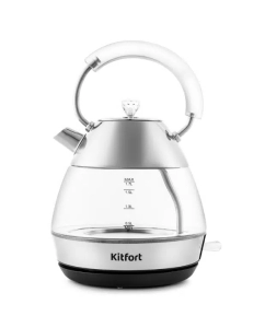 Купить Чайник электрический Kitfort KT-678 1.7 л серебристый, прозрачный  в E-mobi