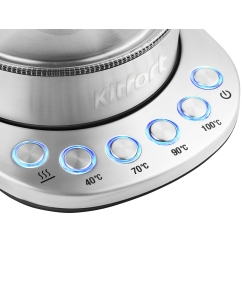 Купить Чайник электрический Kitfort КТ-648 1 л серебристый  в E-mobi