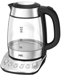 Купить Чайник электрический JVC JK-KE1825 1.7 л прозрачный, серебристый, черный в E-mobi