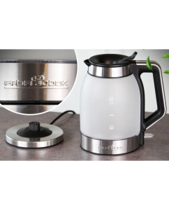 Купить Чайник электрический Profi Cook PC-WKS 1215 G 1.7 л серебристый, черный  в E-mobi