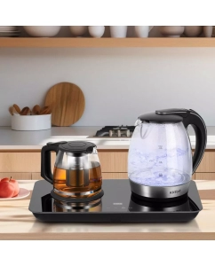 Купить Чайник электрический Kitfort КТ-6609 1.7 л прозрачный, черный  в E-mobi