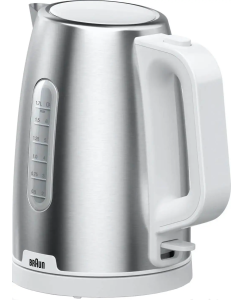 Купить Чайник электрический Braun WK1500WH 1.7 л белый, серебристый в E-mobi