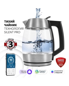 Купить Чайник электрический Polaris PWK 1841CGLD WI-FI IQ Home стеклянный тихий 1,8 л в E-mobi
