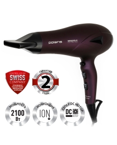 Купить Фен Polaris PHD 2010Ti 2100 Вт фиолетовый в E-mobi