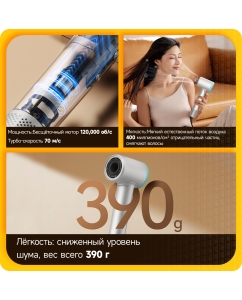 Купить Фен Deerma DEM-CF51W 1500 Вт серебристый  в E-mobi