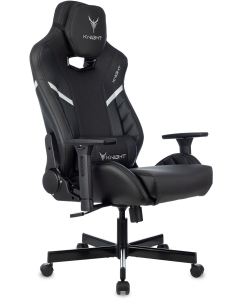 Купить Кресло игровое Бюрократ Knight Thunder 5X черный, экокожа в E-mobi