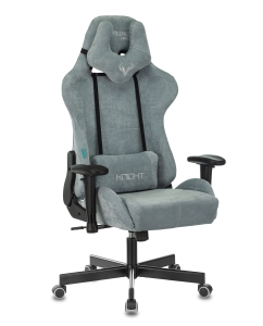 Купить Кресло игровое ZOMBIE VIKING KNIGHT LT28 FABRIC серо-голубой крестовина металл в E-mobi