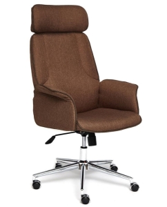 Купить Кресло компьютерное офисное на колесиках Tetchair CHARM коричневый в E-mobi