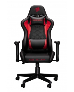 Купить Игровое кресло Mad Catz G.Y.R.A. C1 ПХВ-кожа, 2D подлокотники, газпатрон, черный/красный в E-mobi
