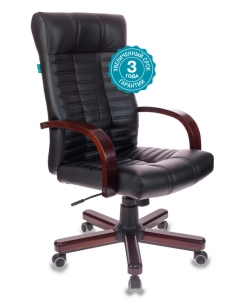 Купить Кресло руководителя Бюрократ KB-10/WALNUT 1034886, черный в E-mobi