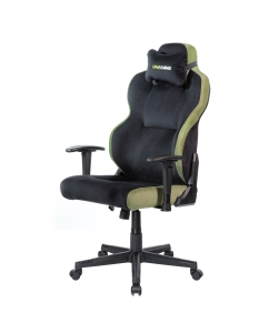 Купить Компьютерное кресло VMMGAME UNIT UPGRADE с регулируемой спинкой, велюр, черно-зеленый в E-mobi