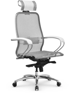 Купить Кресло МЕТТА Samurai S-2.04 MPES, на колесиках, сетка, белый z312294552 в E-mobi