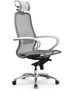 Купить Кресло МЕТТА Samurai S-2.04 MPES, на колесиках, сетка, белый z312294552  в E-mobi