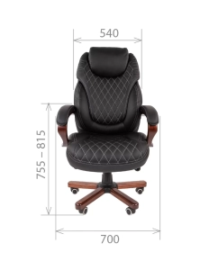 Купить Компьютерное кресло Chairman 406 экокожа черный  в E-mobi