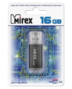 Купить Флешка MIREX Unit 16ГБ Black (13600-FMUUND16) в E-mobi