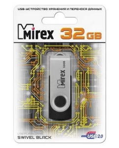 Купить Флешка MIREX Swivel 32ГБ Black (13600-FMURUS32) в E-mobi