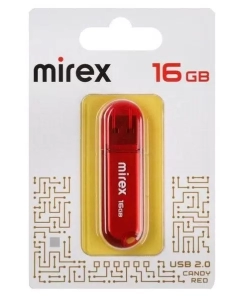 Купить Флешка MIREX Candy 16 ГБ красный (13600-FMUCAR16) в E-mobi