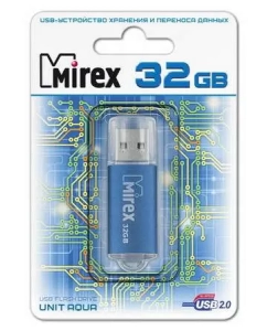 Купить Флешка MIREX Unit 32ГБ Blue (13600-FMUAQU32) в E-mobi