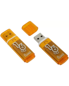 Купить Флешка SmartBuy Glossy 16ГБ Orange (SB16GBGS-Or)  в E-mobi